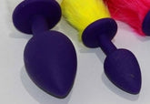 Rabbit Faux Tail Silicone Butt Plug Medium